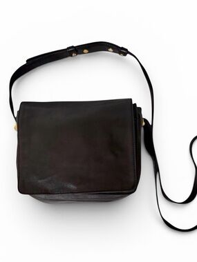 Donna Karan New York Black Leather Adjustable Strap Vintage Shoulder Bag